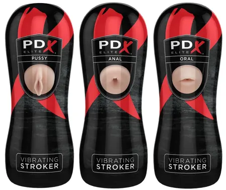 Pipedream PEE Vibrating Stroker Intimate Machine 17.5cm TPR Black
