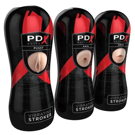 Pipedream PEE Vibrating Stroker Intimate Machine 17.5cm TPR Black