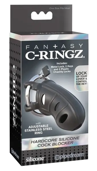 FCR Hardcore Silicone Chastity Device with Adjustable Fit 9.5 cm