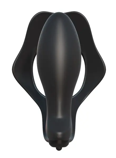 FCR Rock Hard Dual Function Silicone Intimate System Black 4 cm