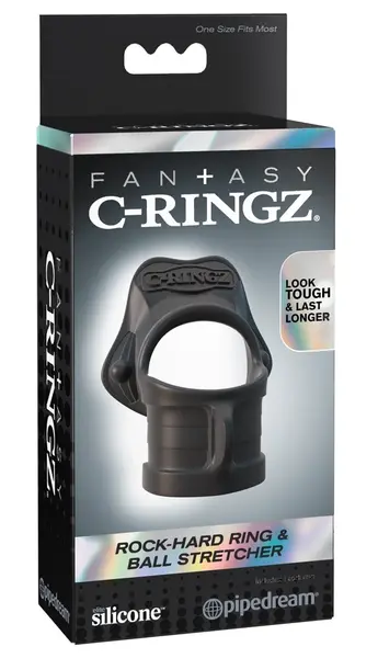 FCR Rock Hard Dual Support Ring Silicone Black 3.8 cm & 3.3 cm