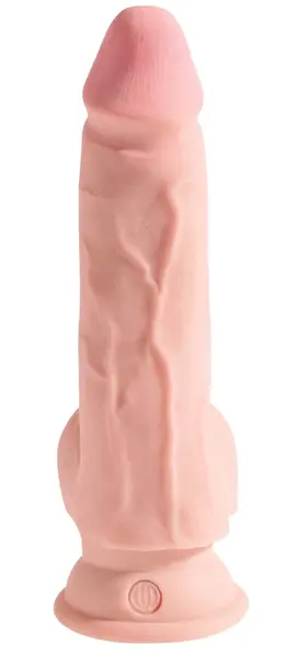 King Cock Plus трислойно дилдо с вендуза, бежово, 19 см