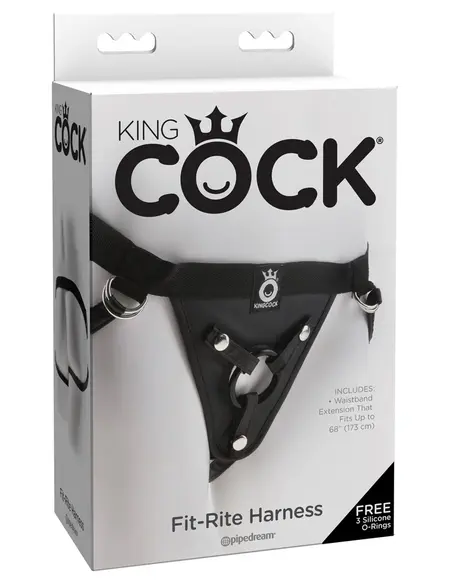KinkLab Fit Rite Universal Harness Black Adjustable Straps 173cm