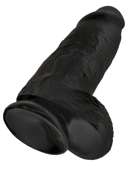 King Cock Chubby Dark Anatomical Model with Suction Cup 22.9 cm