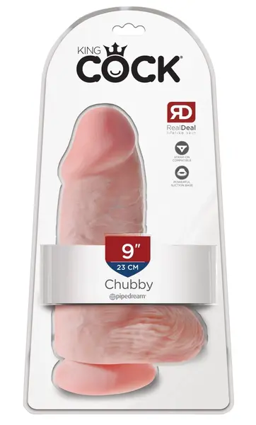 King Cock Chubby Light Anatomical Model with Suction Cup 22.9cm PVC