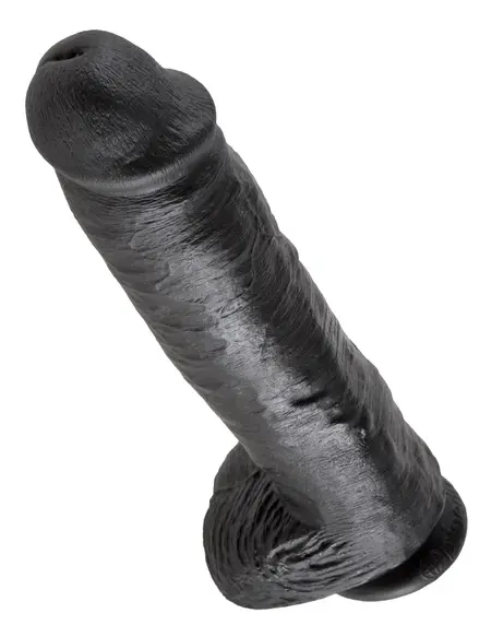King Cock 28 cm Anatomical Model with Suction Cup Dark PVC