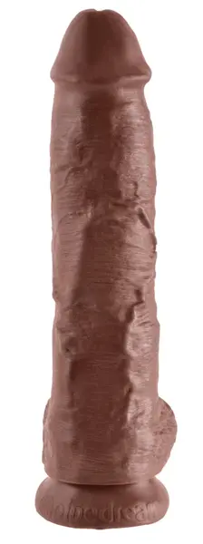 Pipedream King Cock 10 Inch Balls Brown Anatomical Model PVC