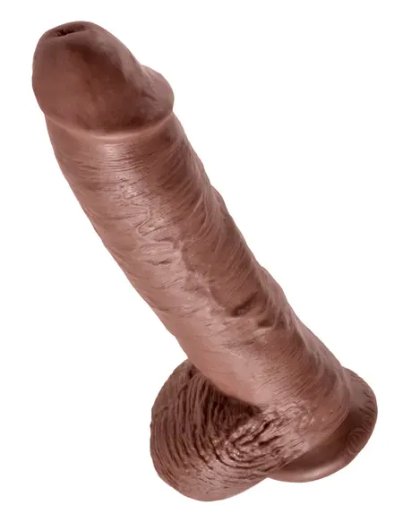 Pipedream King Cock 10 Inch Balls Brown Anatomical Model PVC