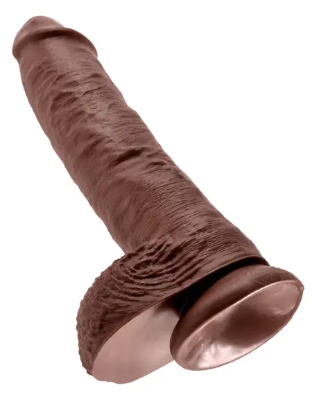 Pipedream King Cock 10 Inch Balls Brown Anatomical Model PVC