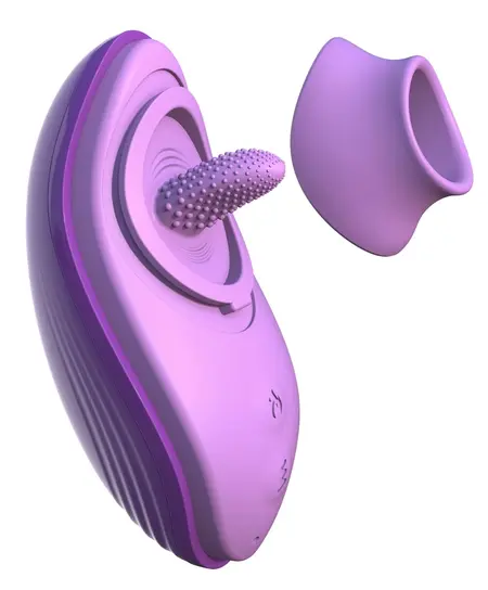 Fetish Fantasy Elite Silicone Fun Tongue Vibrating Lay-On, Pink, 13cm