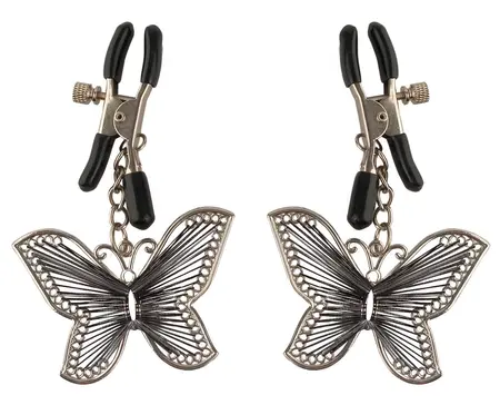 FFS Butterfly Adjustable Nipple Clamps with Decorative Charms, Metal