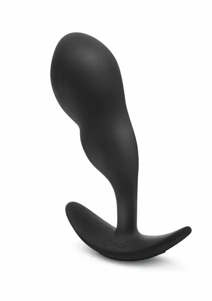 b-Vibe P-Spot SnugPlug Medium Weighted Silicone Plug with Remote