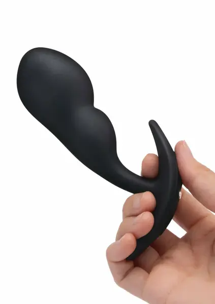 b-Vibe P-Spot SnugPlug Medium Weighted Silicone Plug with Remote