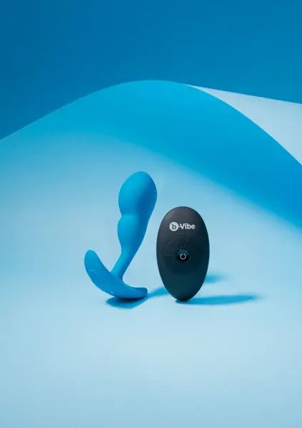 b-Vibe P-Spot SnugPlug Small Weighted Silicone Plug with Remote