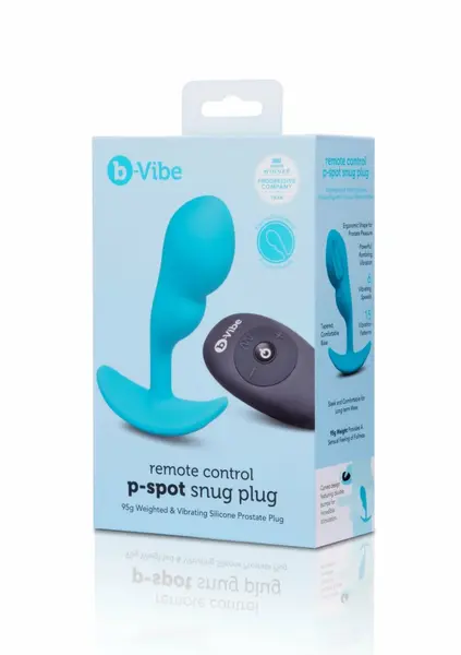 b-Vibe P-Spot SnugPlug Small Weighted Silicone Plug with Remote