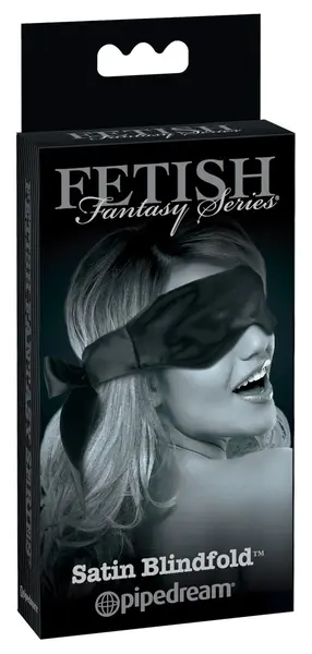 Sportsheets FFSLE Satin Eye Mask Black - Soft Adjustable Blindfold