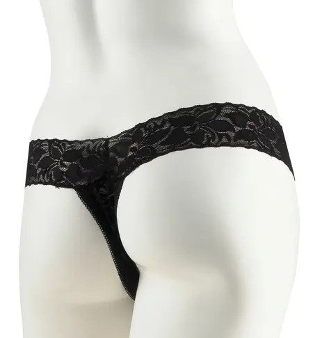 Fantasy For Her RC Rechargeable Vibrating Lace String XS-M Black