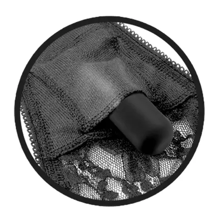 Fantasy For Her RC Rechargeable Vibrating Lace String XS-M Black