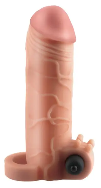 Pipedream FX Real Feel Extension 2.5cm Vibrating Sleeve TPE Light