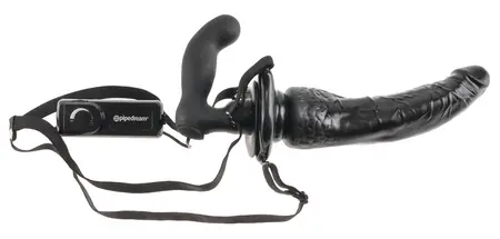 FFS Deluxe Penetrix Dual-Ended Vibrating Strap-On System, Black, PVC