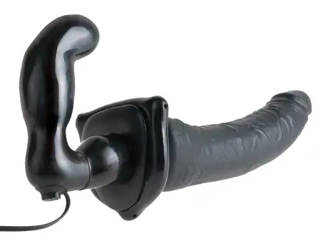 FFS Deluxe Penetrix Dual-Ended Vibrating Strap-On System, Black, PVC