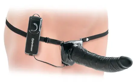 FFS Deluxe Penetrix Dual-Ended Vibrating Strap-On System, Black, PVC