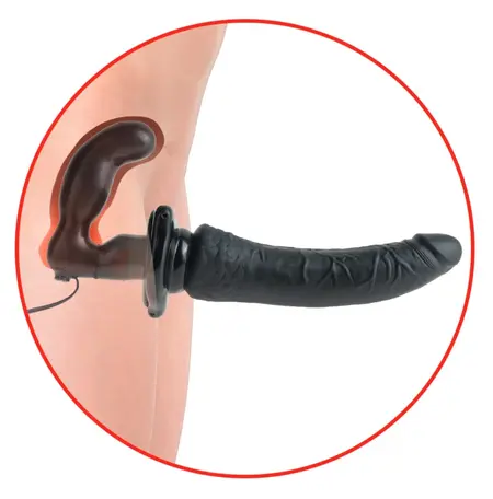 FFS Deluxe Penetrix Dual-Ended Vibrating Strap-On System, Black, PVC