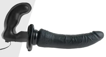 FFS Deluxe Penetrix Dual-Ended Vibrating Strap-On System, Black, PVC