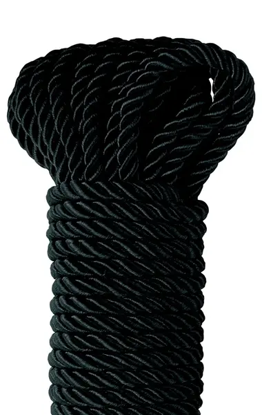 Pipedream FFS Deluxe Silk Rope Black 10m - Durable Polyester Bondage Rope