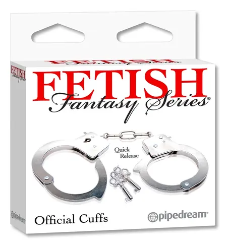 FFS Metal Handcuffs Silver Adjustable with Safety Quick-Release 9.6cm