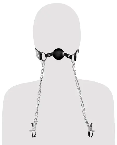 Fetish Fantasy Elite Deluxe Ball Gag System with Adjustable Clamps 56cm