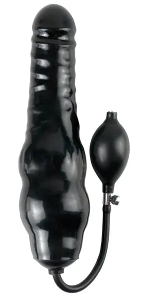 FFF Inflatable Intimate Machine 32 cm Adjustable Size Black PVC