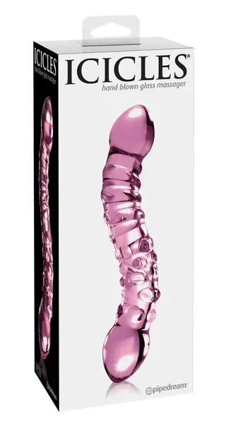 Pipedream Icicles No. 55 Pink Glass Intimate Massager 19.5cm
