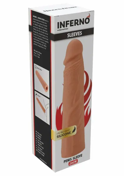 INFERNO by HIDDEN DESIRE Liquid Silicone Extension Sleeve 20 cm