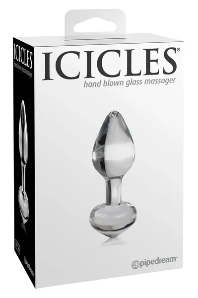 Pipedream Icicles No. 44 Glass Massage Plug 8 cm Transparent