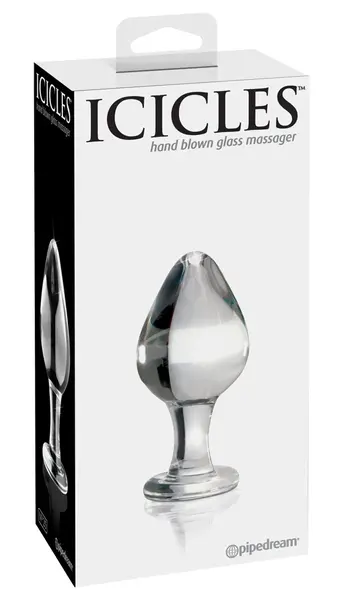 Pipedream Icicles No. 25 Glass Massage Plug 9 cm Transparent