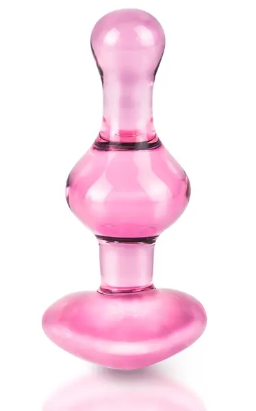 Pipedream Icicles No. 75 Pink Glass Plug - Handcrafted, Hypoallergenic, 9.5 cm