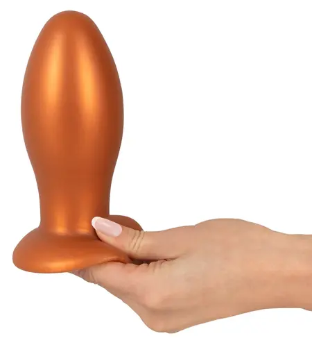 ANOS Soft XL Cone-Shaped Intimate Plug with Suction Base 16 cm Black
