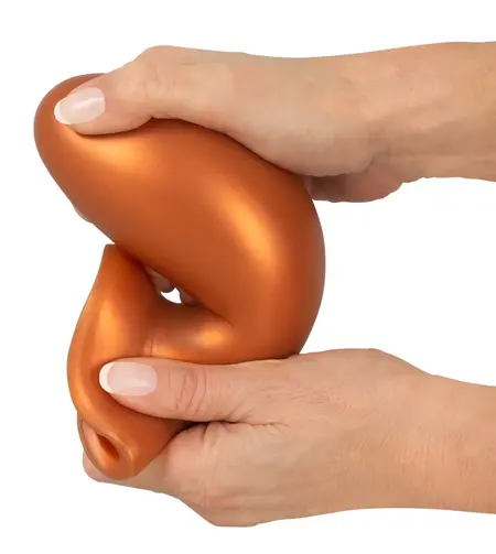 ANOS Soft XL Cone-Shaped Intimate Plug with Suction Base 16 cm Black