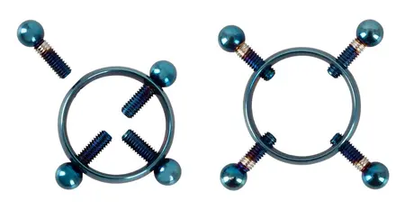 Bad Kitty Blue Moon Adjustable Nipple Jewellery Stainless Steel 2 pcs