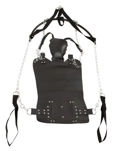 You2Toys Adjustable Leather Support Swing with Chains, Black, Max 75x49cm