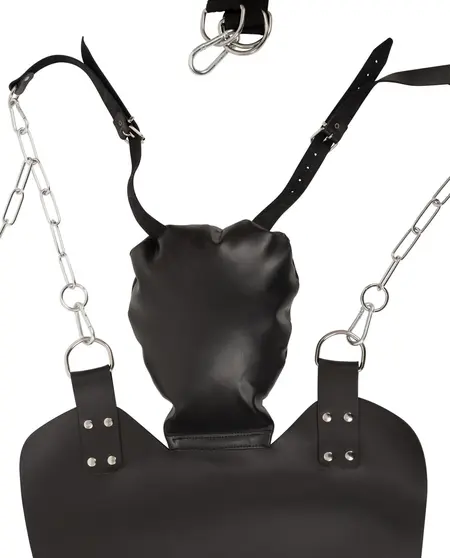 You2Toys Adjustable Leather Support Swing with Chains, Black, Max 75x49cm