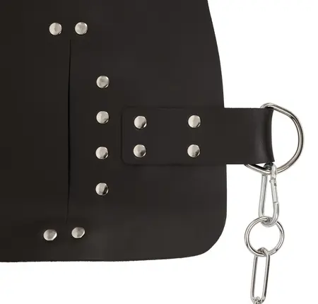 You2Toys Adjustable Leather Support Swing with Chains, Black, Max 75x49cm