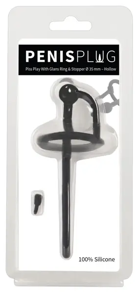 You2Toys Silicone Urethral System with Removable Stopper 12.7 cm Black