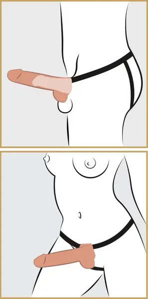 Fetish Fantasy Strap-O 7.5 Inch Adjustable Intimate System, Beige