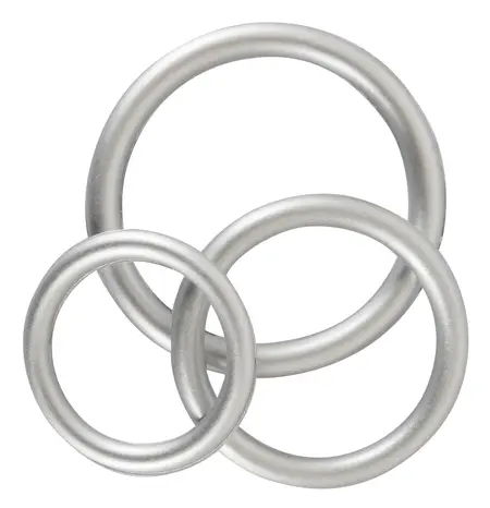 You2Toys Metallic Silicone Support Ring Set, 3 Sizes, Flexible, Black