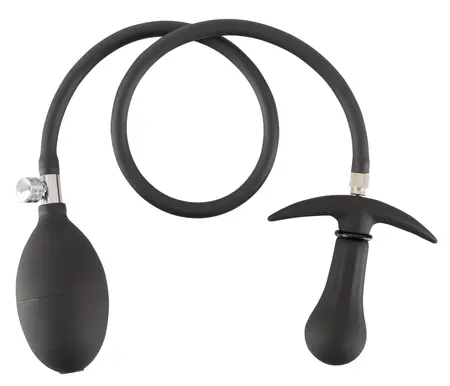 You2Toys Inflatable Plug Metal Core Black 8cm Silicone Training Model