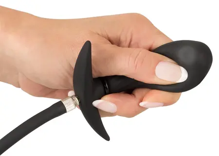 You2Toys Inflatable Plug Metal Core Black 8cm Silicone Training Model