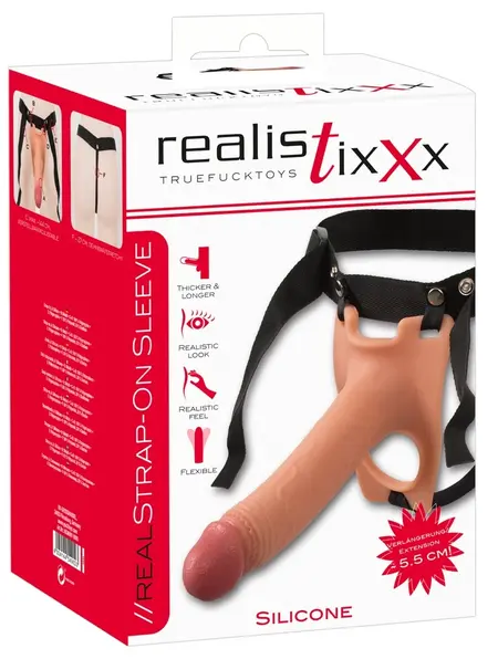 Realistixxx Intimate Enhancement Sleeve with Adjustable Strap, 19.5 cm