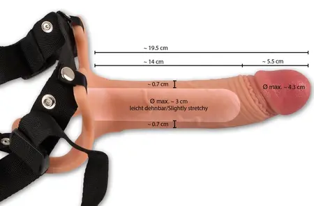 Realistixxx Intimate Enhancement Sleeve with Adjustable Strap, 19.5 cm